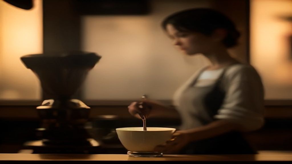 Barista chuẩn bị pha chế cà phê hạt nguyên chất cho quán